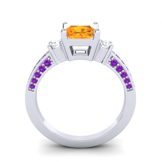 Art Deco Three Stone Stambha Ring