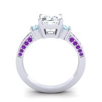 Art Deco Three Stone Stambha Ring