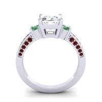 Art Deco Three Stone Stambha Ring