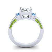 Art Deco Three Stone Stambha Ring