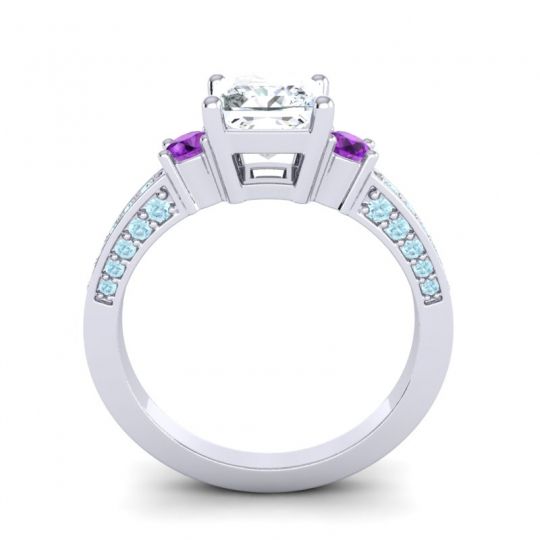 Art Deco Three Stone Stambha Ring