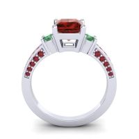 Art Deco Three Stone Stambha Ring