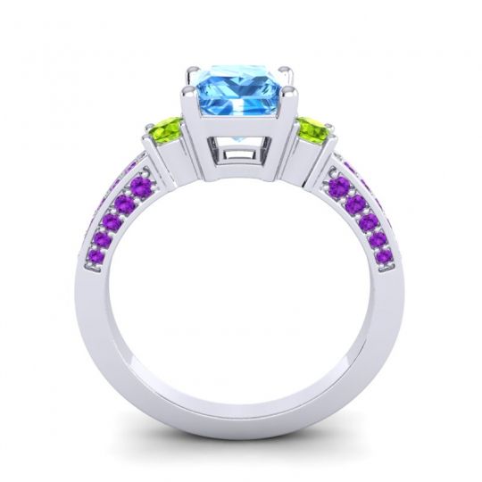 Art Deco Three Stone Stambha Ring