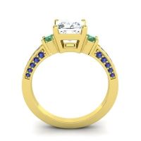 Art Deco Three Stone Stambha Ring