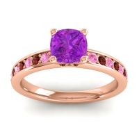 Classic Cushion Pave Asada Ring, 6mm