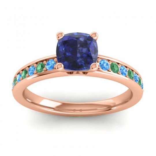 Classic Cushion Pave Asada Ring, 6mm