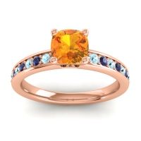 Classic Cushion Pave Asada Ring, 6mm