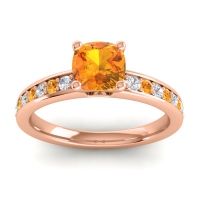 Classic Cushion Pave Asada Ring, 6mm