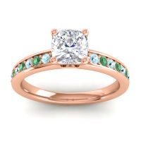 Classic Cushion Pave Asada Ring, 6mm