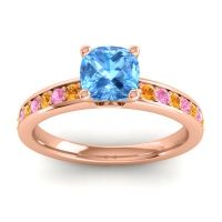 Classic Cushion Pave Asada Ring, 6mm