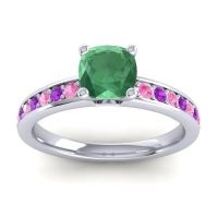 Classic Cushion Pave Asada Ring, 6mm