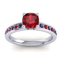 Classic Cushion Pave Asada Ring, 6mm