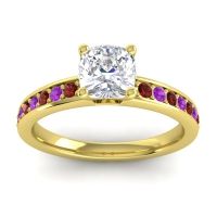 Classic Cushion Pave Asada Ring, 6mm