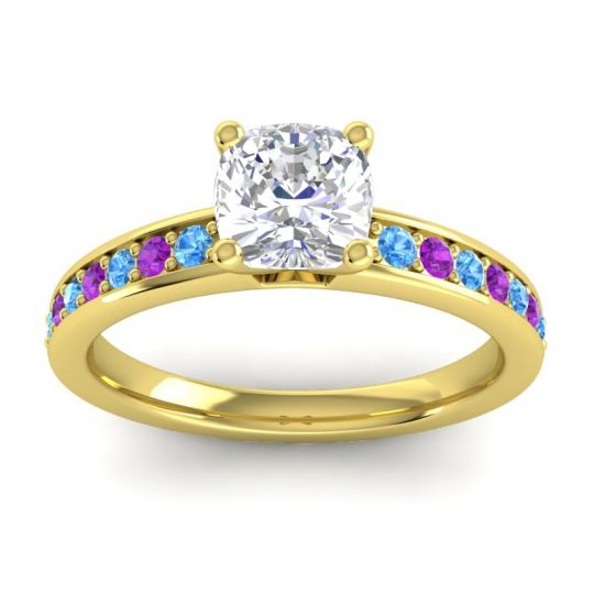 Classic Cushion Pave Asada Ring, 6mm