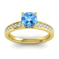 Classic Cushion Pave Asada Ring, 6mm