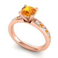 Classic Cushion Pave Asada Ring, 6mm