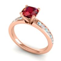 Classic Cushion Pave Asada Ring, 6mm