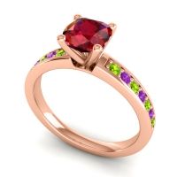 Classic Cushion Pave Asada Ring, 6mm