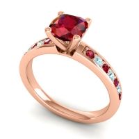 Classic Cushion Pave Asada Ring, 6mm