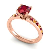 Classic Cushion Pave Asada Ring, 6mm