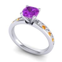 Classic Cushion Pave Asada Ring, 6mm