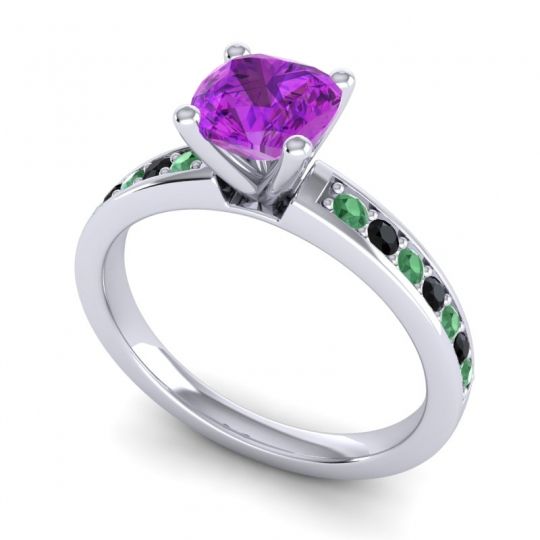 Classic Cushion Pave Asada Ring, 6mm