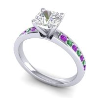 Classic Cushion Pave Asada Ring, 6mm