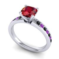 Classic Cushion Pave Asada Ring, 6mm