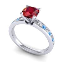 Classic Cushion Pave Asada Ring, 6mm