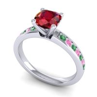 Classic Cushion Pave Asada Ring, 6mm