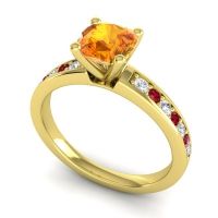 Classic Cushion Pave Asada Ring, 6mm