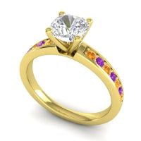 Classic Cushion Pave Asada Ring, 6mm