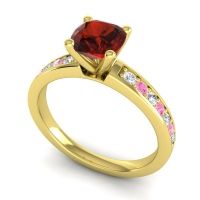 Classic Cushion Pave Asada Ring, 6mm