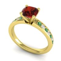 Classic Cushion Pave Asada Ring, 6mm