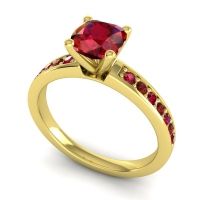 Classic Cushion Pave Asada Ring, 6mm