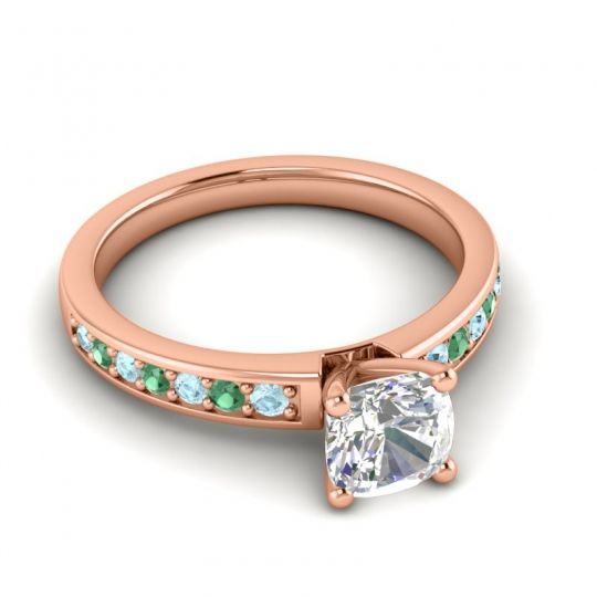 Classic Cushion Pave Asada Ring, 6mm