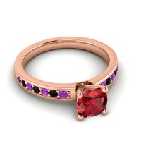 Classic Cushion Pave Asada Ring, 6mm