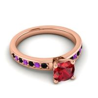 Classic Cushion Pave Asada Ring, 6mm