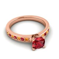 Classic Cushion Pave Asada Ring, 6mm