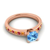 Classic Cushion Pave Asada Ring, 6mm