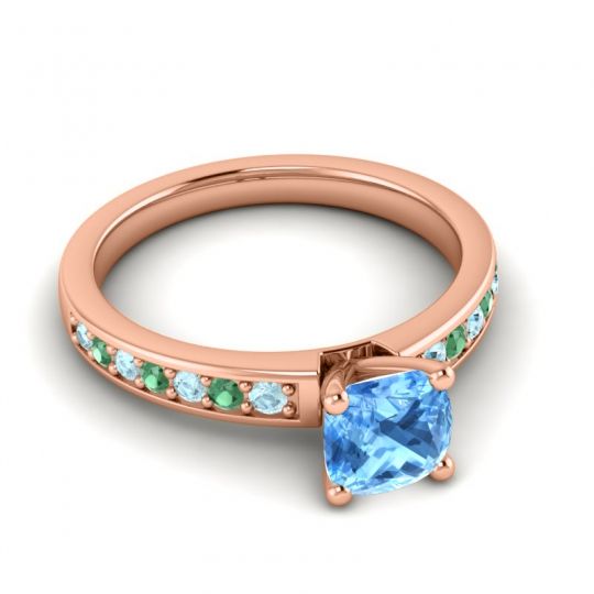 Classic Cushion Pave Asada Ring, 6mm