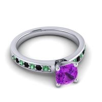 Classic Cushion Pave Asada Ring, 6mm