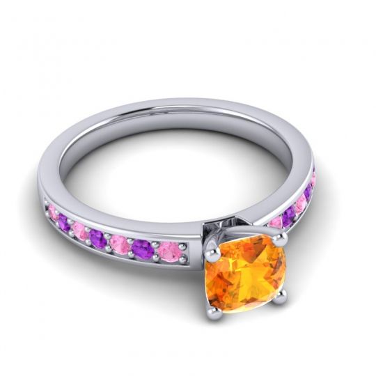 Classic Cushion Pave Asada Ring, 6mm