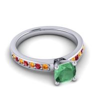 Classic Cushion Pave Asada Ring, 6mm