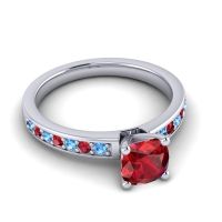 Classic Cushion Pave Asada Ring, 6mm