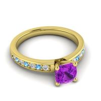 Classic Cushion Pave Asada Ring, 6mm