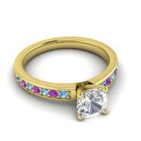 Classic Cushion Pave Asada Ring, 6mm