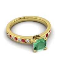 Classic Cushion Pave Asada Ring, 6mm