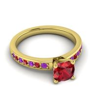 Classic Cushion Pave Asada Ring, 6mm