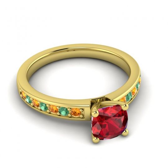 Classic Cushion Pave Asada Ring, 6mm